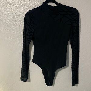 Shein very stretchy all black body suit